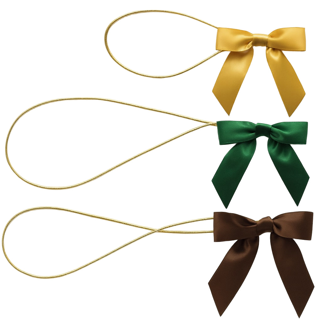 Satin Bow with Elastic Loop