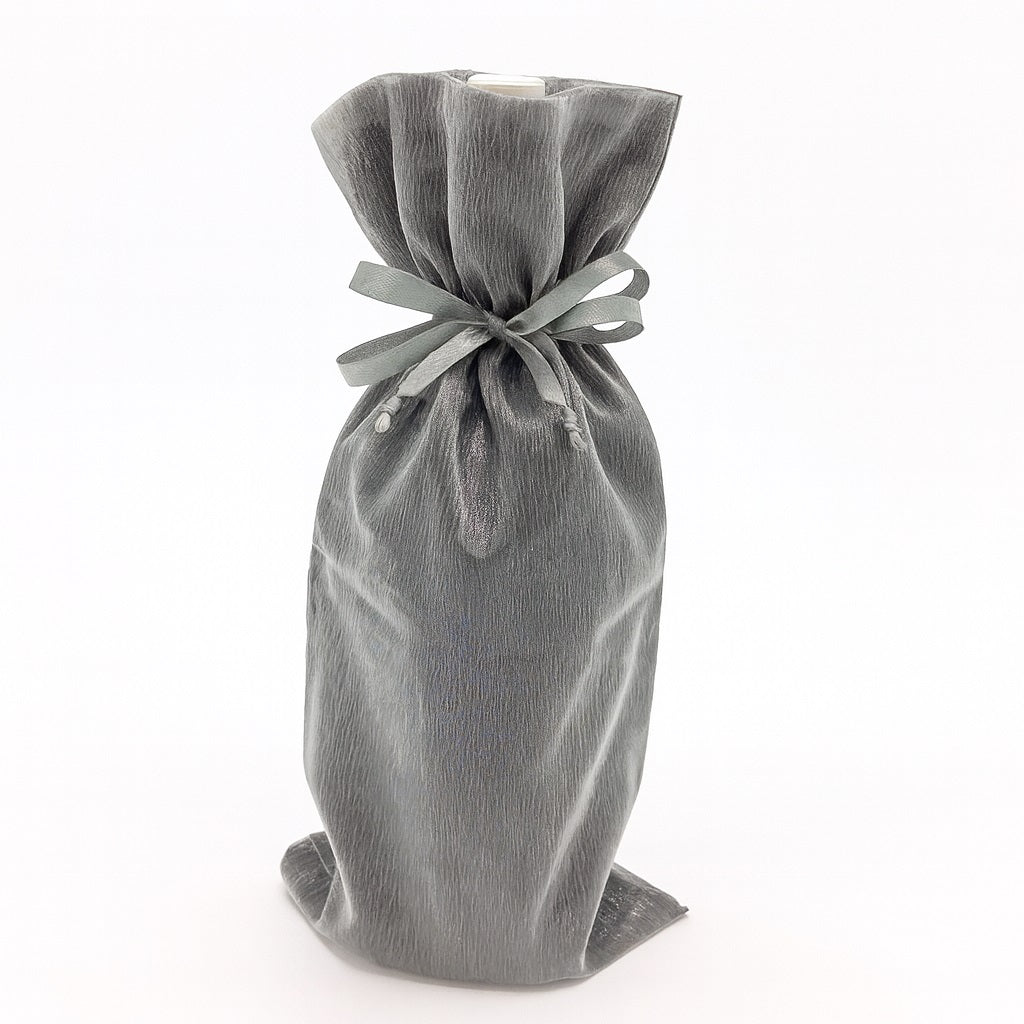 Sheer Satin Wine Pouches