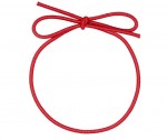 Red Pre-Tied Elastic Bow / Matte Stretch Loop