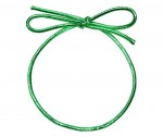 Emerald Green Pre-Tied Elastic Bow / Metallic Stretch Loop