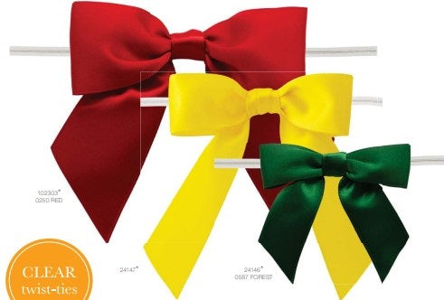 Satin Twist Tie Bows