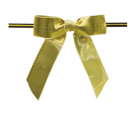 Gold & Silver Metallic Twist Tie Bow