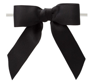 0030 Black Grosgrain Twist Tie Bow