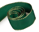 Packaging Express_0587 Forest Green Taffeta with Hazel Wire Edge