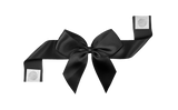 0030 Black Pretie Bow with Glue Dot