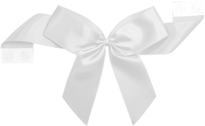 Packaging Express_0029 White Pretie Bow with Glue Dot