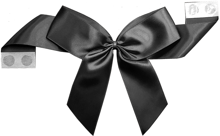 Packaging Express_0030 Black Pretie Bow with Glue Dot