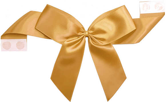 0690 Old Gold Pretie Bow with Glue Dot