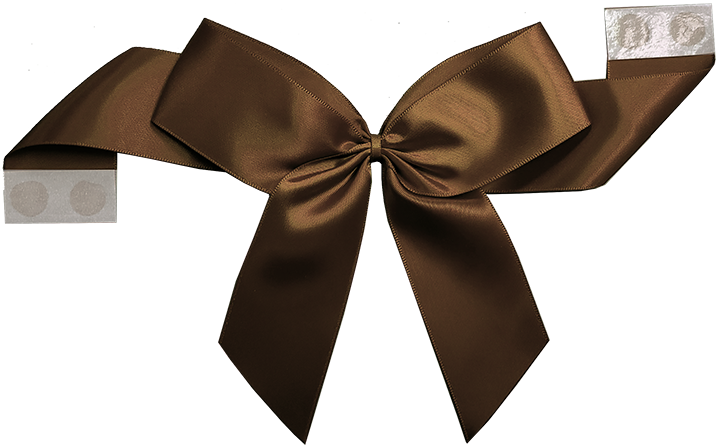 Packaging Express_0850 Brown Pretie Bow with Glue Dot