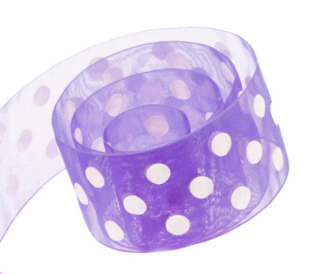 Packaging Express_0464 Purple Chiffon & White Dot Puff