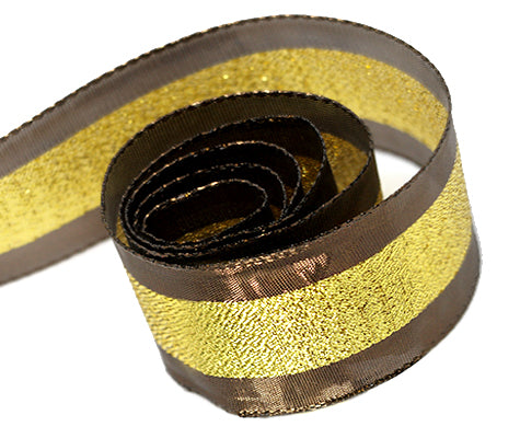 Packaging Express_0850 Brown/Gold Glitz (Wire Edge)