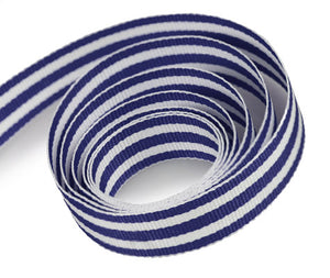 Packaging Express_Navy & White Mono Stripe Ribbon