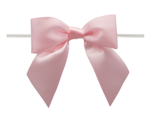 Packaging Express 0117 Lt. Pink Twist Tie Bow Ribbon