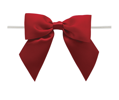 0250 Red Twist Tie Bow