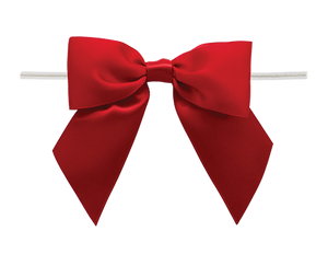 0250 Red Twist Tie Bow