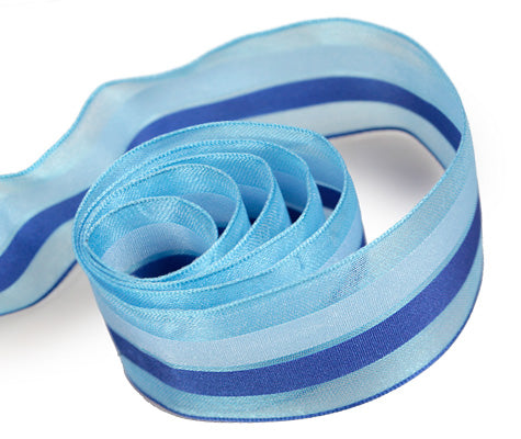 Packaging Express_Blue/Turquoise Beach Stripes (Wire Edged)