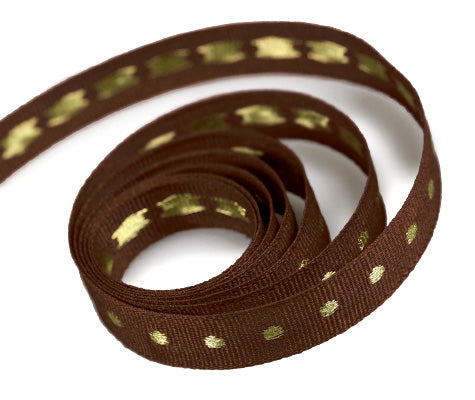 Packaging Express_Brown & Gold Metallic Dot