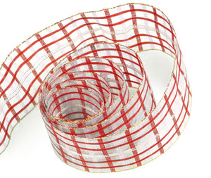 Packaging Express_Red/Gold Novel Plaid (Wire Edged)