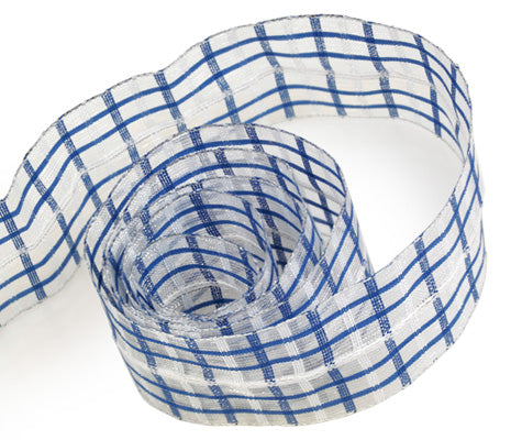Packaging Express_Navy/Silver Novel Plaid (Wire Edged)