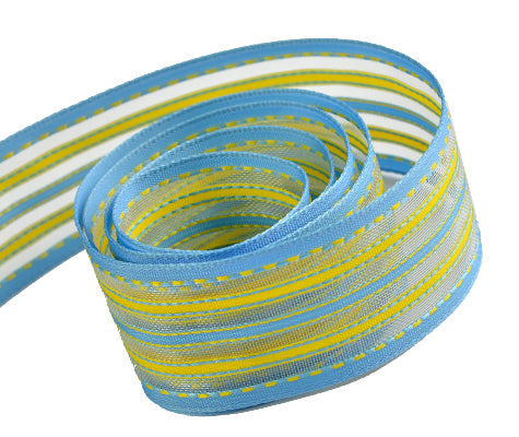 Packaging Express_Blue/Yellow Party Stripes (Wire Edge)